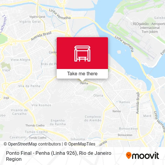 Ponto Final - Penha (Linha 926) map
