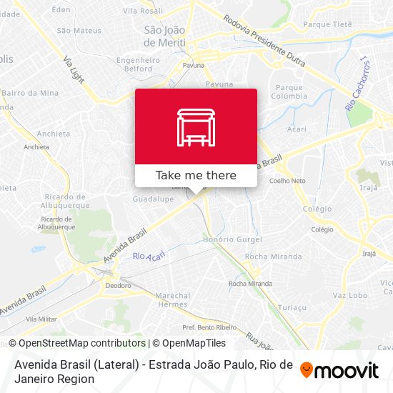 Avenida Brasil (Lateral) - Estrada João Paulo map