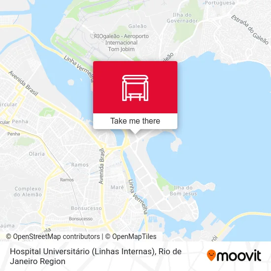 Hospital Universitário (Linhas Internas) map