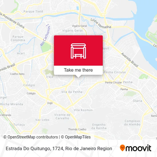 Estrada Do Quitungo, 1724 map