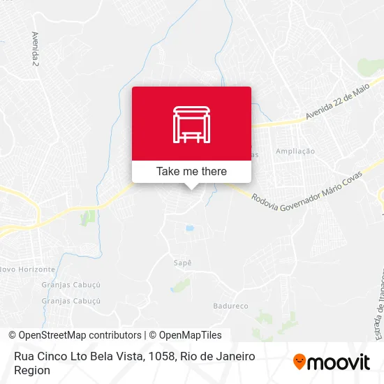 Rua Cinco Lto Bela Vista, 1058 map