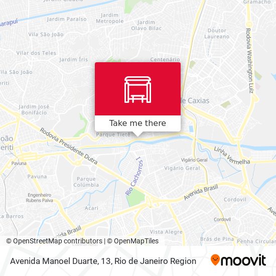 Avenida Manoel Duarte, 13 map