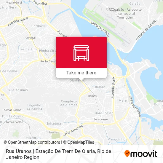 Rua Uranos | Estação De Trem De Olaria map