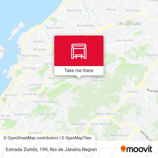 Estrada Zumbí, 199 map