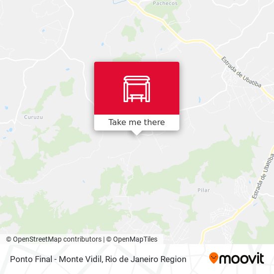 Ponto Final - Monte Vidil map