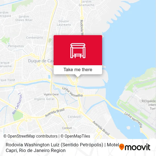 Rodovia Washington Luiz (Sentido Petrópolis) | Motel Capri map