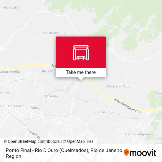 Ponto Final - Rio D'Ouro (Queimados) map