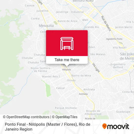 Ponto Final - Nilópolis (Master / Flores) map