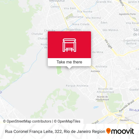 Rua Coronel França Leite, 322 map