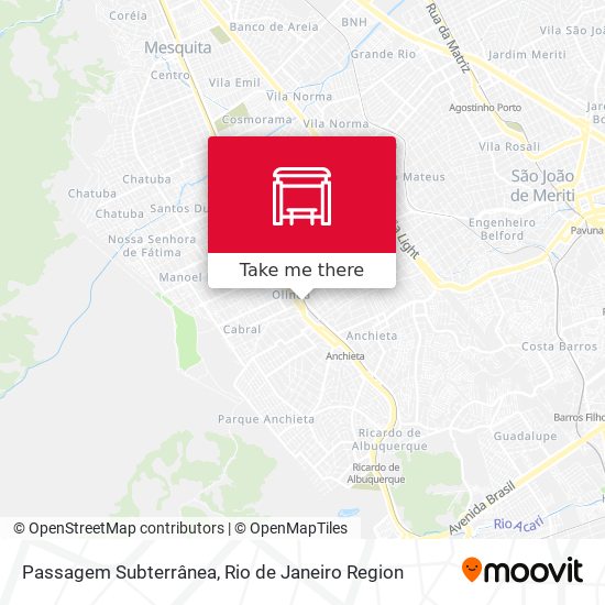 Passagem Subterrânea map