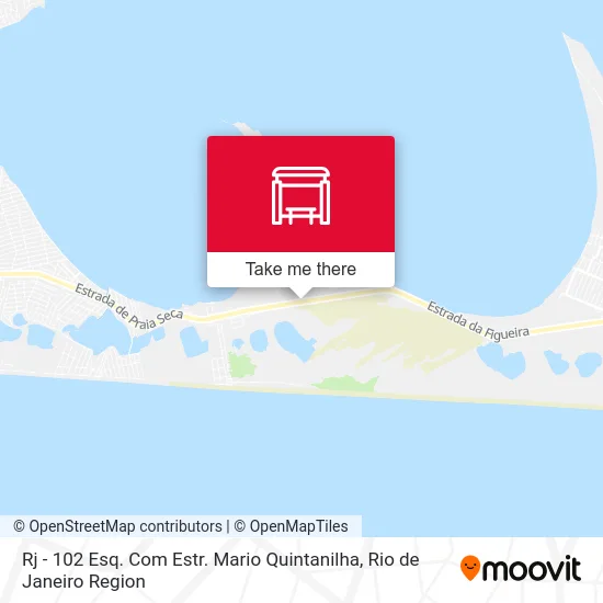 Rj - 102 Esq. Com Estr. Mario Quintanilha map