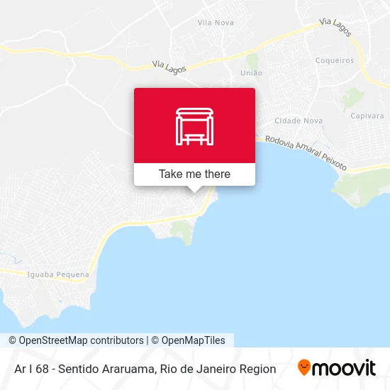 Ar I 68 - Sentido Araruama map
