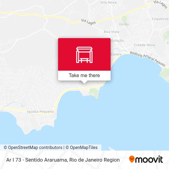 Ar I 73 - Sentido Araruama map