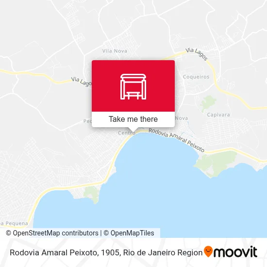 Rodovia Amaral Peixoto, 1905 map