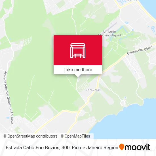 Estrada Cabo Frio Buzios, 300 map