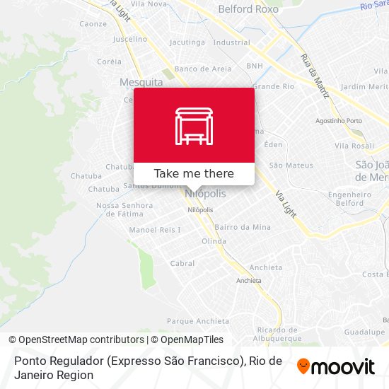 Mapa Ponto Regulador (Expresso São Francisco)