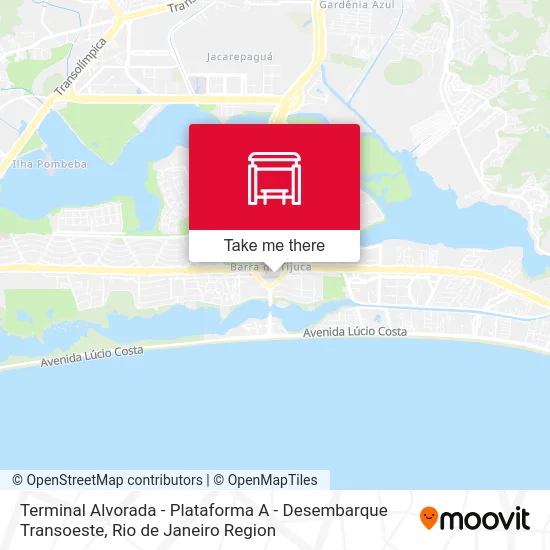 Terminal Alvorada - Plataforma A - Desembarque Transoeste map