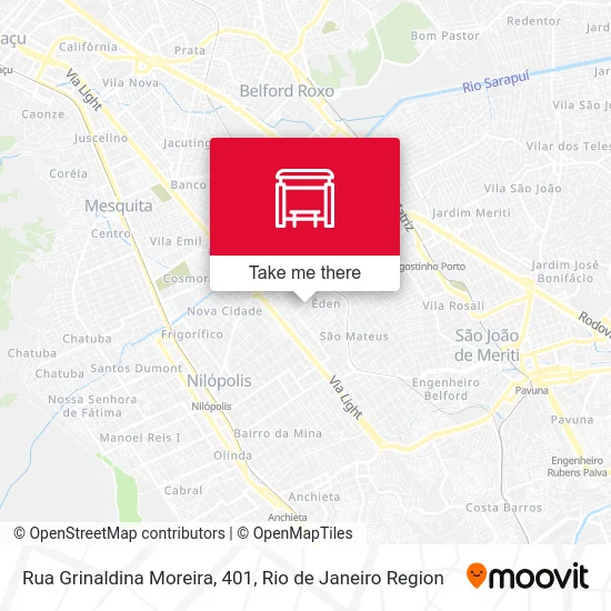 Rua Grinaldina Moreira, 401 map