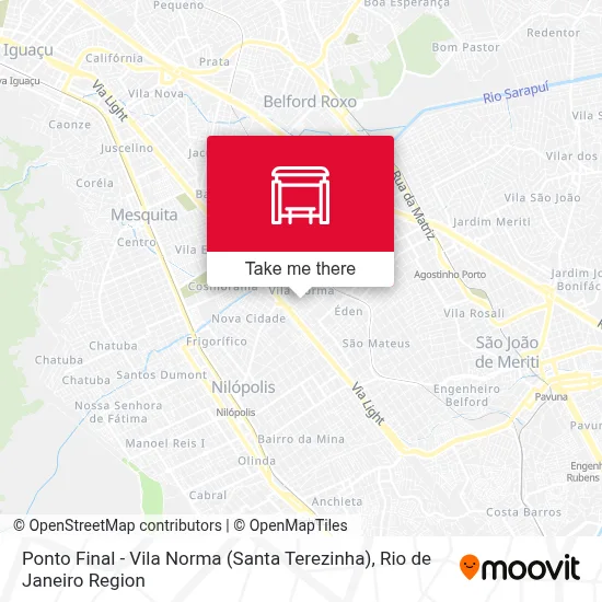 Ponto Final - Vila Norma (Santa Terezinha) map