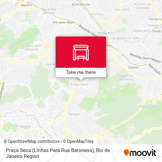 Praça Seca (Linhas Para Rua Baronesa) map