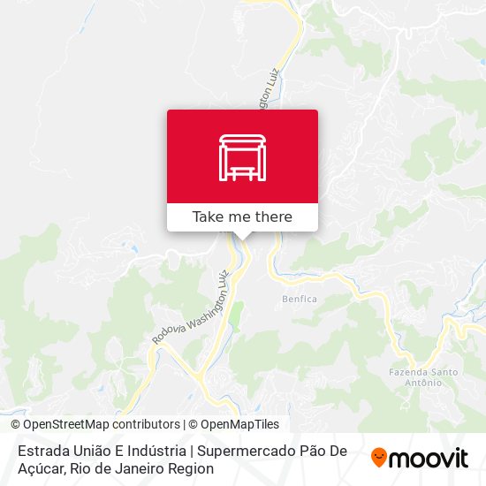 Mapa Estrada União E Indústria | Supermercado Pão De Açúcar