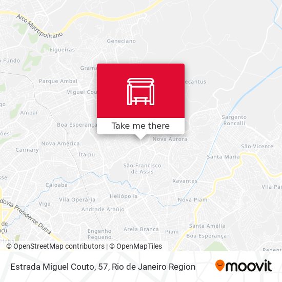 Estrada Miguel Couto, 57 map