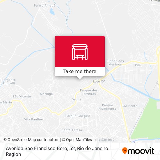 Avenida Sao Francisco Bero, 52 map