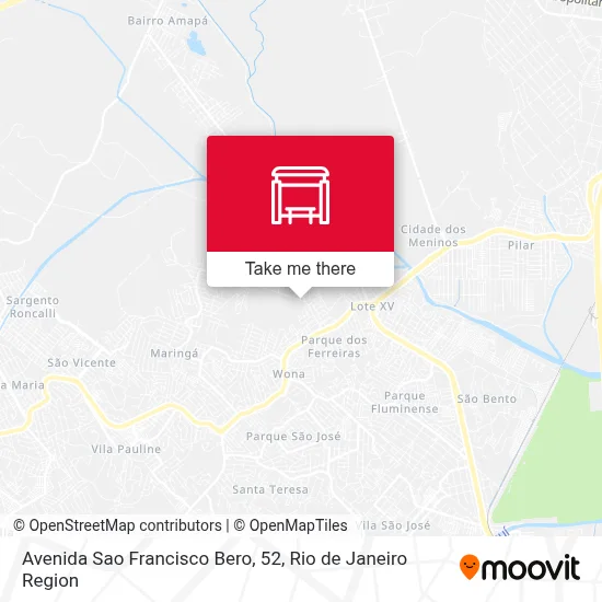 Avenida Sao Francisco Bero, 52 map