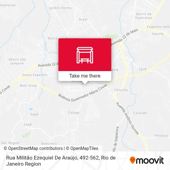 Rua Militão Ezequiel De Araújo, 492-562 map