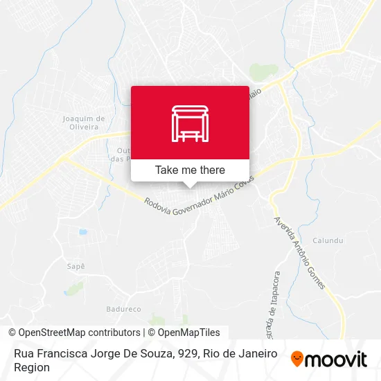 Rua Francisca Jorge De Souza, 929 map