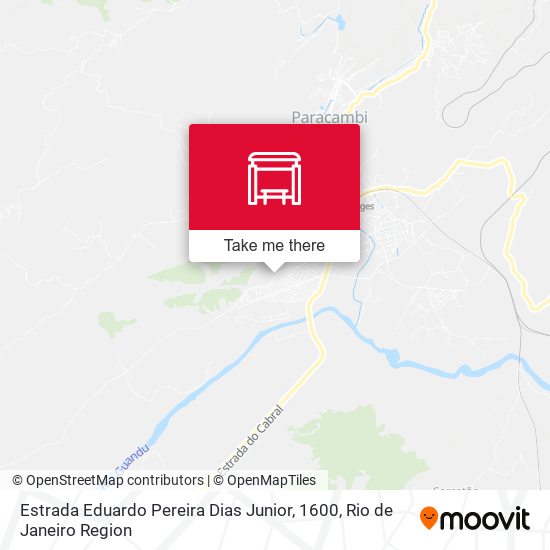 Estrada Eduardo Pereira Dias Junior, 1600 map
