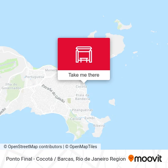 Ponto Final - Cocotá / Barcas map