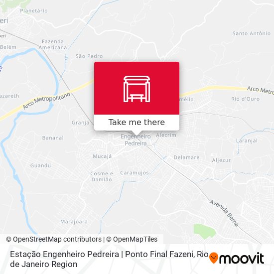 Estação Engenheiro Pedreira | Ponto Final Fazeni map