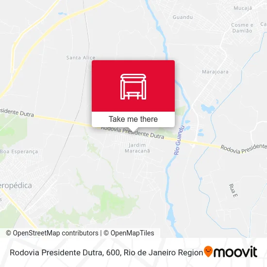 Rodovia Presidente Dutra, 600 map