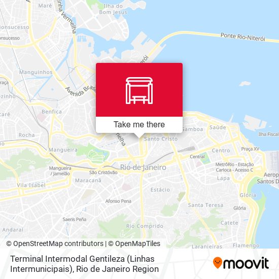 Terminal Intermodal Gentileza (Linhas Intermunicipais) map