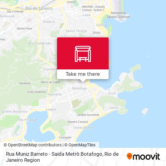 Mapa Rua Muniz Barreto - Saída Metrô Botafogo