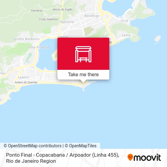 Ponto Final - Copacabana / Arpoador (Linha 455) map