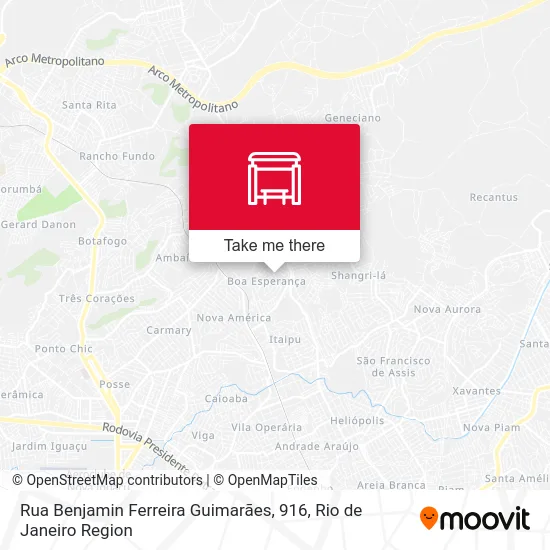 Rua Benjamin Ferreira Guimarães, 916 map