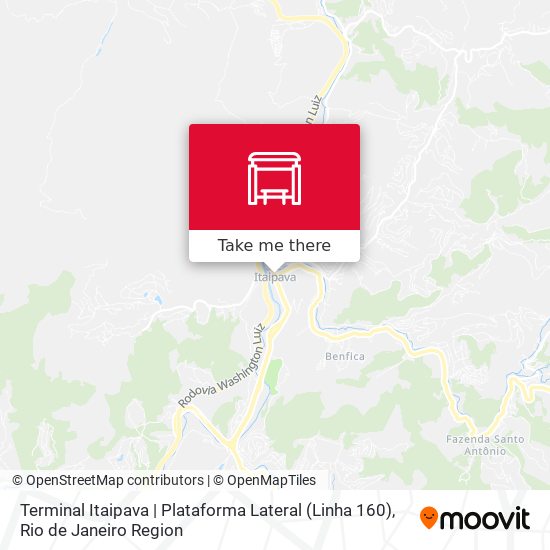 Mapa Terminal Itaipava | Plataforma Lateral (Linha 160)