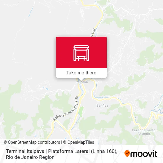 Terminal Itaipava | Plataforma Lateral (Linha 160) map