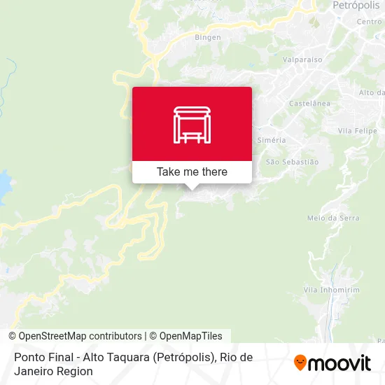 Ponto Final - Alto Taquara (Petrópolis) map
