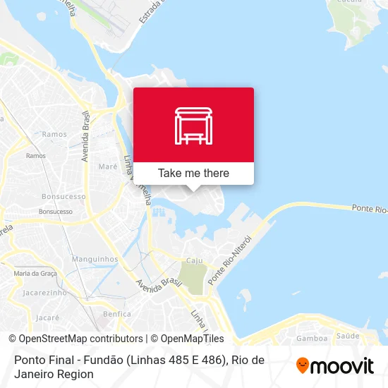 Ponto Final - Fundão (Linhas 485 E 486) map