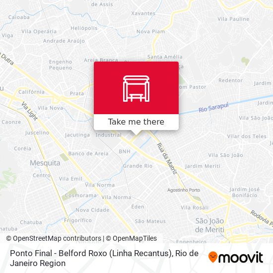 Ponto Final - Belford Roxo (Linha Recantus) map