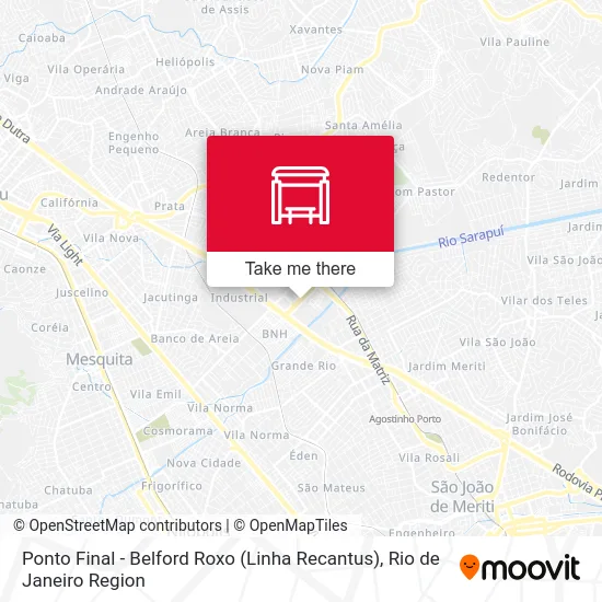 Ponto Final - Belford Roxo (Linha Recantus) map