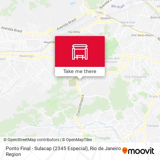 Ponto Final - Sulacap (2345 Especial) map