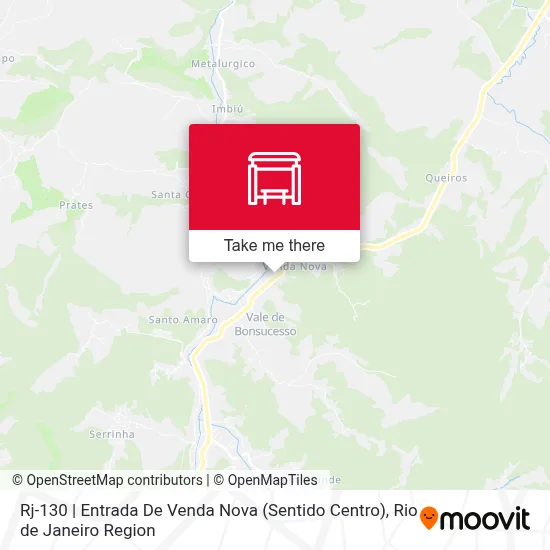 Rj-130 | Entrada De Venda Nova (Sentido Centro) map