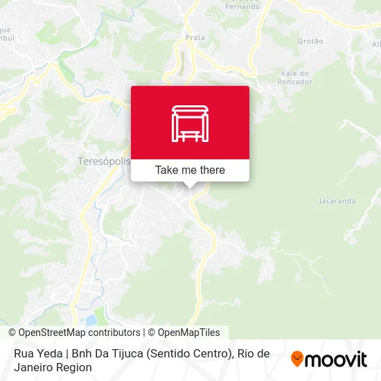 Rua Yeda | Bnh Da Tijuca (Sentido Centro) map