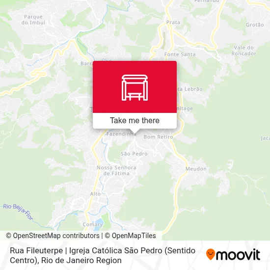 Rua Fileuterpe | Igreja Católica São Pedro (Sentido Centro) map