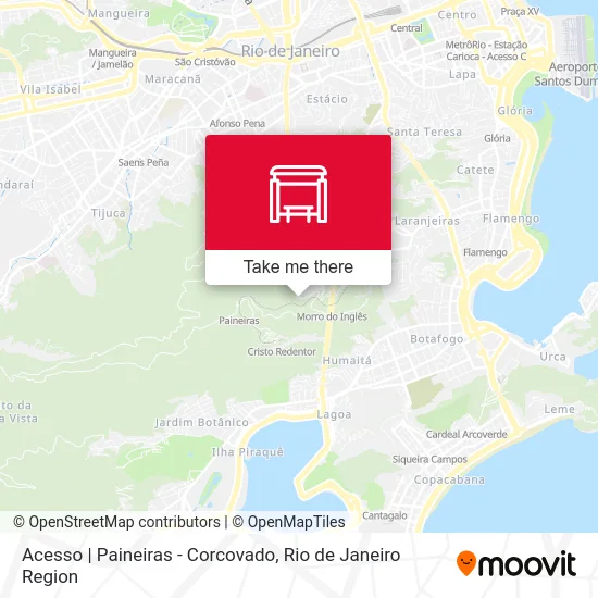 Acesso | Paineiras - Corcovado map