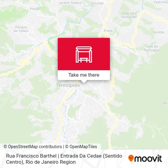 Rua Francisco Barthel | Entrada Da Cedae (Sentido Centro) map